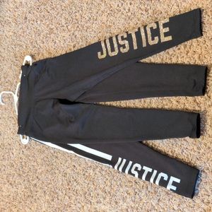 2 pair of justice size 6 leggings